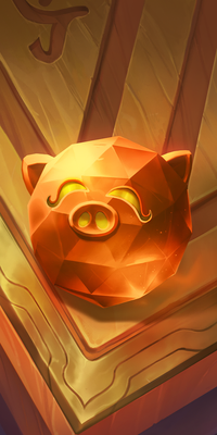 高级橙色小圆猪