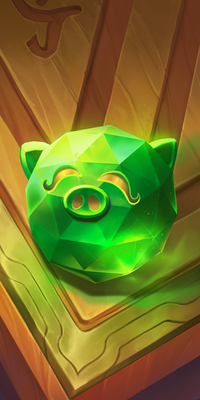 高级绿色小圆猪